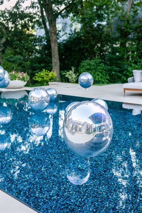 Pool Balloons | Silver Deluxe Orbz Balloons. Summer party. Pool Party ...