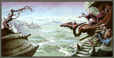 Rodney Matthews - 'A View Over Isengard', Art, Rodney Matthews Artwork ...