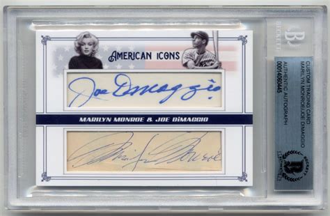 Lot - Marilyn Monroe & Joe DiMaggio Signed Custom Card