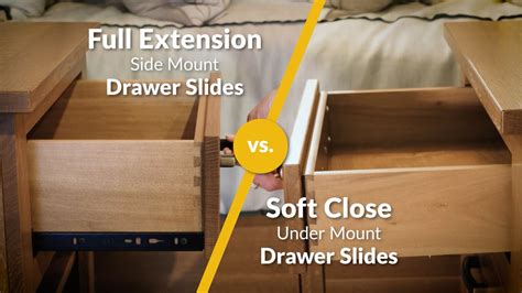 Full Extension Drawer Slides vs. Soft Close Under Mount Drawer Slides ...