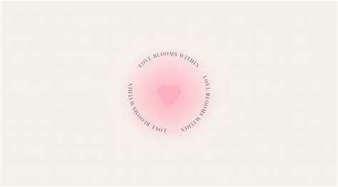 a pink circle with the words love blooms in it