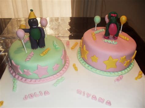 Barney And Baby Bop Cake - CakeCentral.com