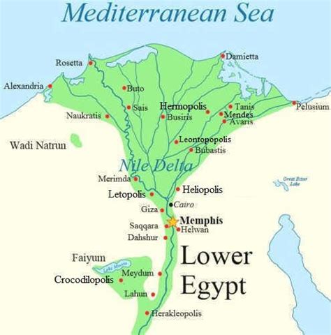 Ogdoad Map of Hermopolis, Heliopolis, Memphis & Thebes