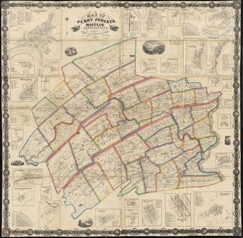 Map of the counties of Perry, Juniata and Mifflin, Pennsylvania ...