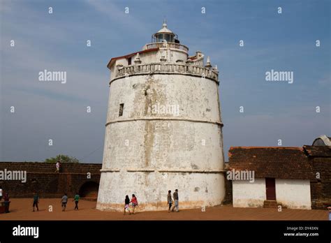 Lighthouse at Aguada Fort, Goa, India Stock Photo - Alamy