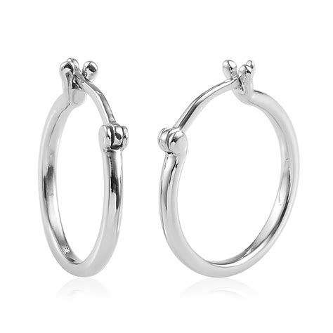 Shop LC - RHAPSODY 950 Platinum Hoops Hoop Earrings Bridal Wedding ...