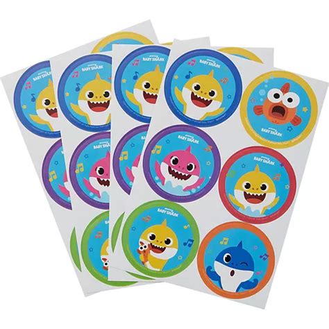 Baby Shark Stickers, 4-pk Party City