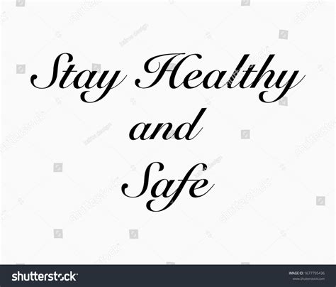 Vector Quotes Stay Healthy Safe Motivational Stock Vector (Royalty Free ...