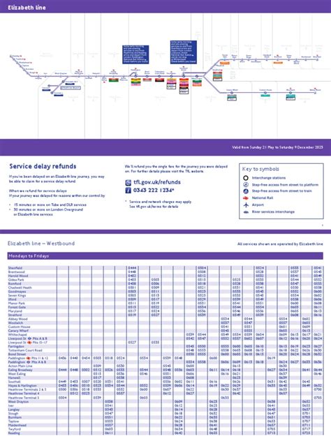 Elizabeth Line Timetable May 2023 | Download Free PDF | Public ...