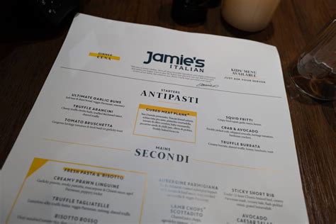 Review of Jamie's Italian on Royal Caribbean including Menu and Prices ...