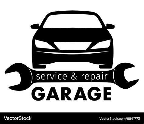 Auto center garage service and repair logo Vector Image