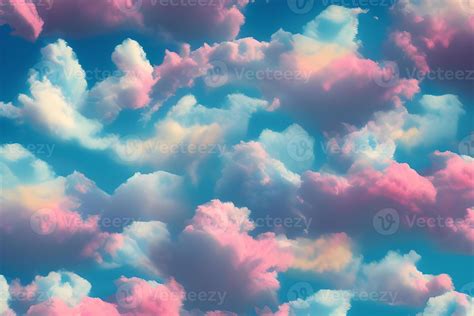 Pastel Cloud Background, cotton candy clouds, Rainbow Cloud Background ...