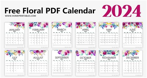 2024 Calendar With Holidays Printable Pdf - Ericka Priscilla