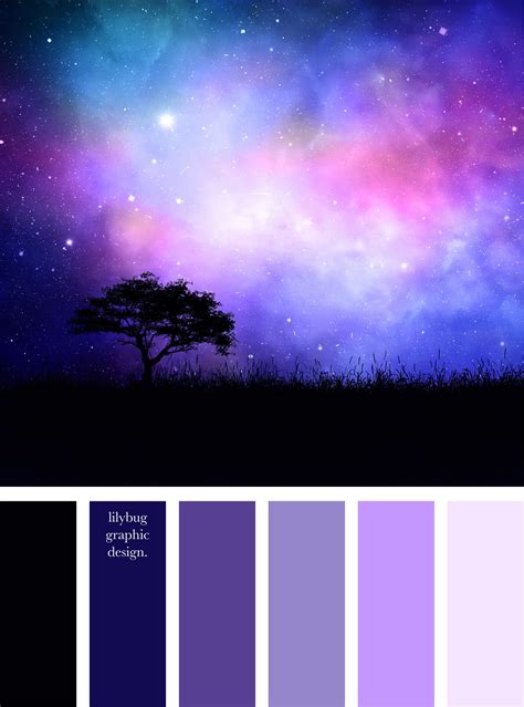 Purple Blue Galaxy Color Palette | Galaxy colors, Color palette design ...