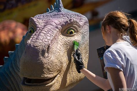 Rare Look at Repainting of Aladar Iguanodon at DINOSAUR Entrance in ...