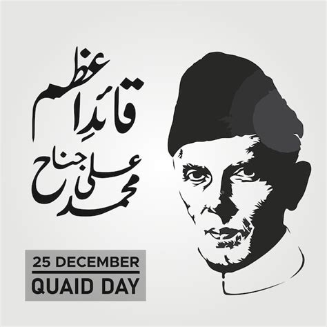 Premium Vector | Quaid e azam day, 25 december muhammad ali jinnah ...