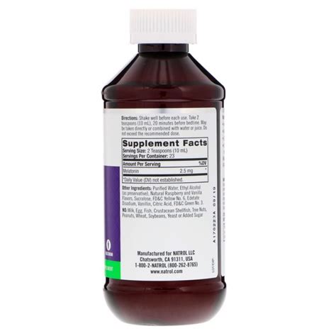 Melatonin 2.5 mg Liquid, 8 oz by Natrol