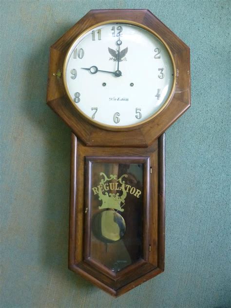 Vintage Seth Thomas Regulator A Long Drop Clock Parts Repair Eagle Seal ...