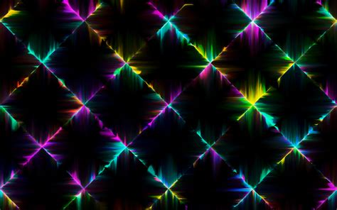 Neon Lights Wallpaper 4K, Colorful, Black background