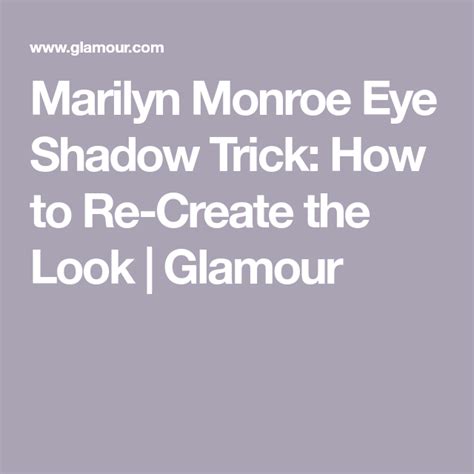 Marilyn Monroe’s Eye Shadow Trick Is an Optical Illusion | Eyeshadow ...