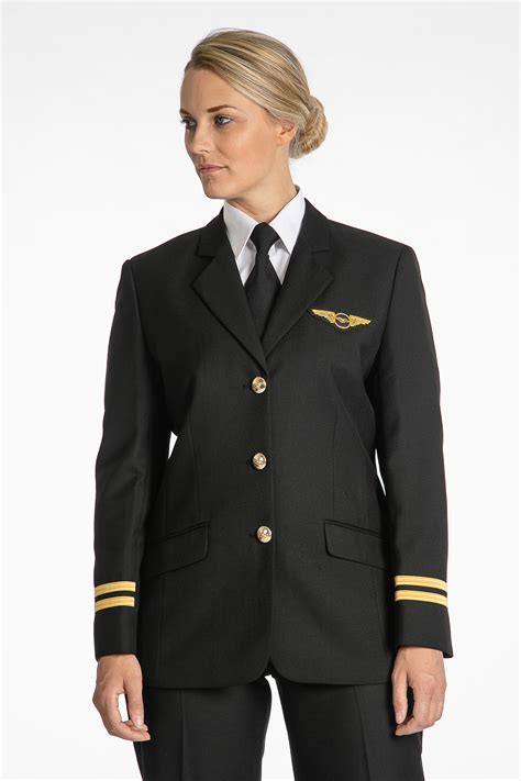 LADIES PILOT UNIFORM SINGLE BREASTED JACKET BLACK / NAVY. - Armstrong ...