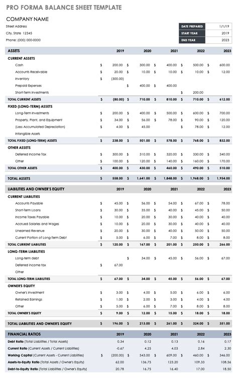 Small Business Balance Sheet Template – PARAHYENA