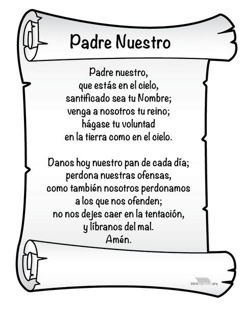 Image result for padre nuestro en espanol para ninos | Oración padre ...