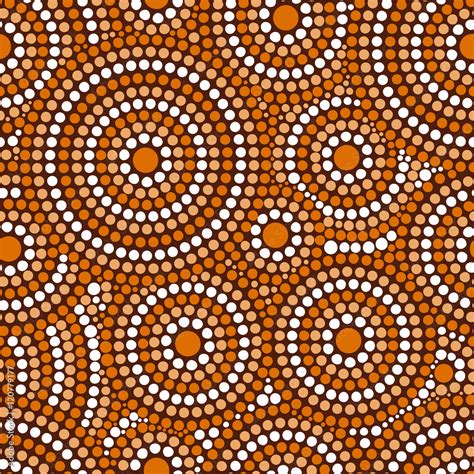 Vecteur Stock Australian tribes dot pattern vector seamless. Aboriginal ...