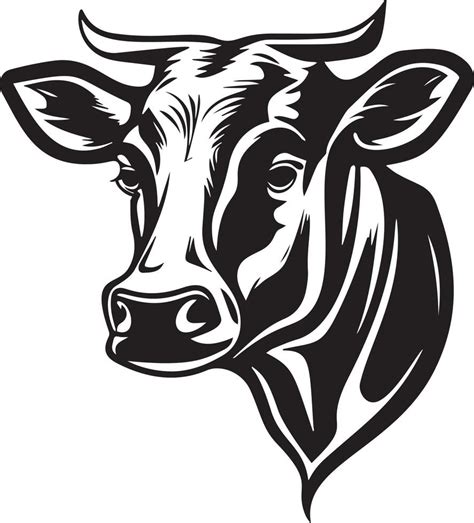 Cow head silhouette Design 21690466 Vector Art at Vecteezy