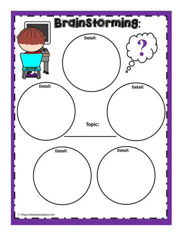 Brainstorming Graphic Organizer Worksheets