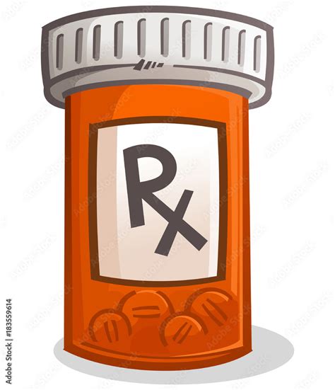 Prescription Pill Bottle Cartoon Stock Vector | Adobe Stock