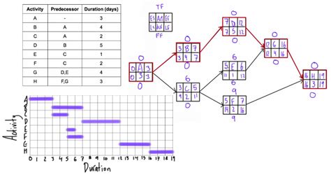 Gantt Chart And Network Diagram - Ponasa