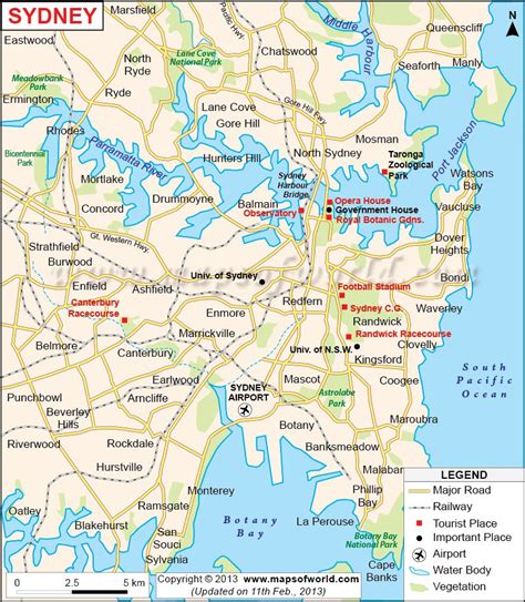 Sydney Map | Map of Sydney Australia - Maps of World | Sydney map ...