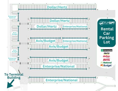 Rental Car Parking Lot Map - Gulfport–Biloxi International Airport