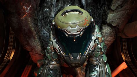 Doom (2016), Doom slayer, screen shot, video game art, armor, video ...