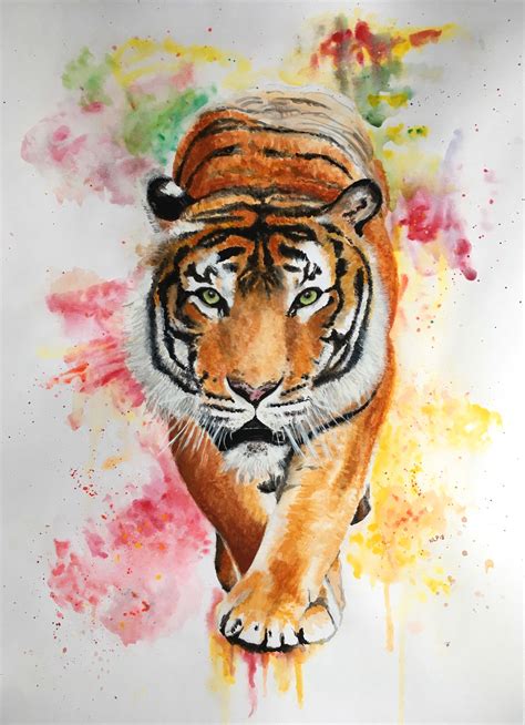 Colourful Paintings Of Animals ~ Colorful, Black Background, Animals ...