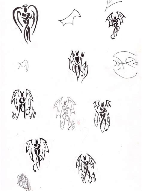 several different tattoo designs on white paper