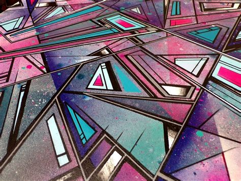 Streetskate 1 - An Abstract Geometric Painting & Fine Art Prints ...