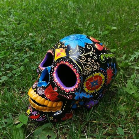 One of a Kind - Custom Painted Day of the Dead Skull - MADE TO ORDER ...