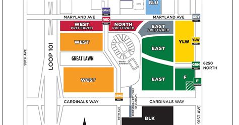 Az Cardinals Parking Map | Living Room Design 2020