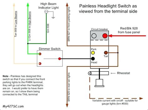 Car Dimmer Switch Wiring - Wiring Diagrams Click - Headlight Switch ...