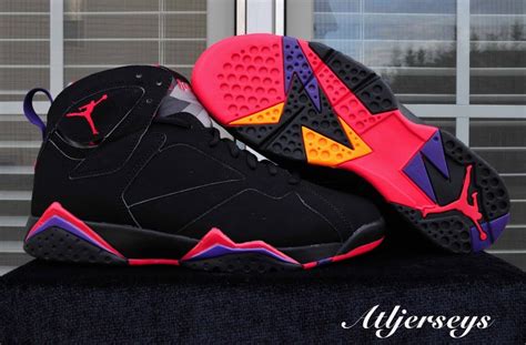 Air Jordan 7 ‘Black/True Red-Dark Charcoal-Club Purple’ - Another Look ...