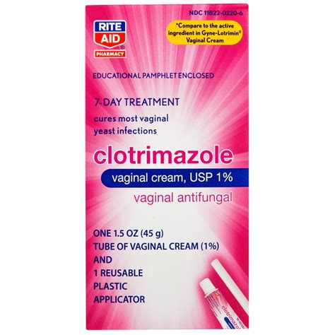 Rite Aid Brand Clotrimazole Vaginal Antifungal Cream for Yeast ...