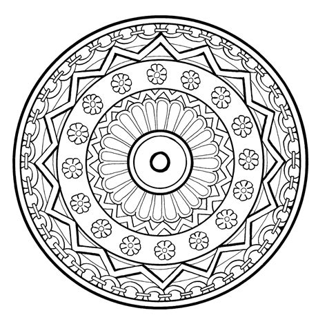 Beginner Mandala Coloring Pages For Kids - k-Music