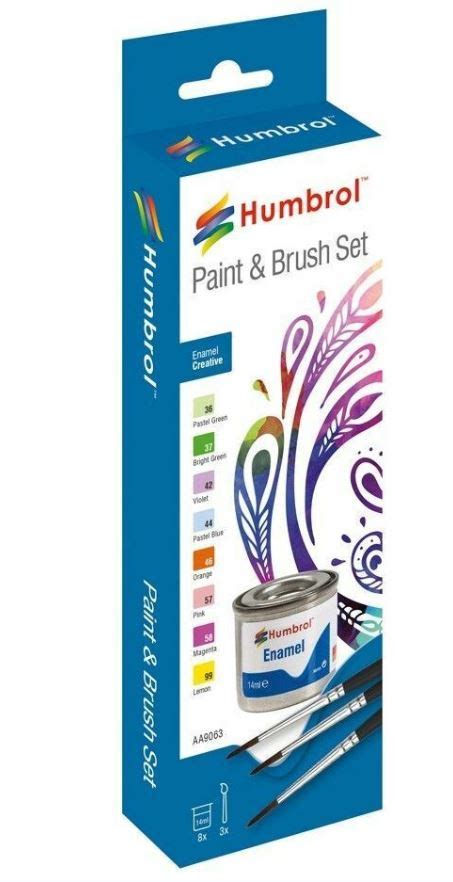 Humbrol Enamel Creative Paint & Brush Set - PlasticModels