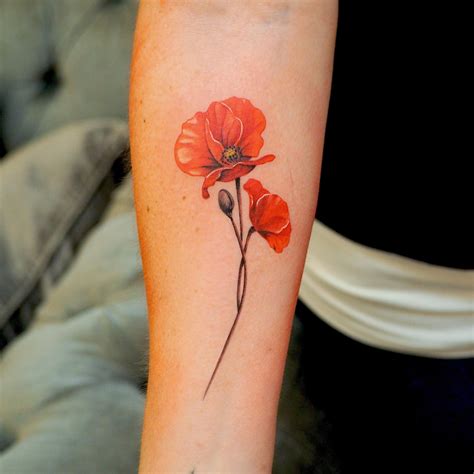 A poppy tattoo by @matthewnuttalltattoo. Find more tattoos on my ...