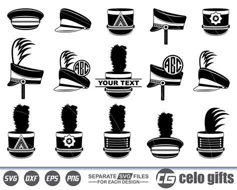 Marching Band Hat SVG, Hat Vector, Cricut File, Clipart, Silhouette ...