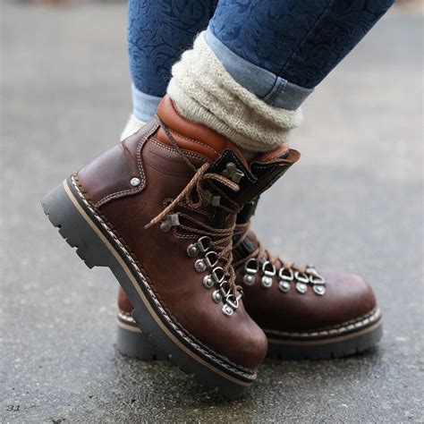 Brown Leather Hiking Boots Mens