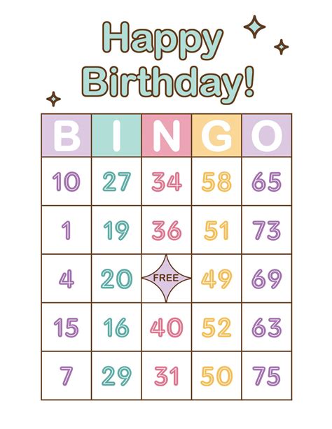 200 Birthday Bingo Cards Pdf Download, 1 per Page, Instant Printable ...