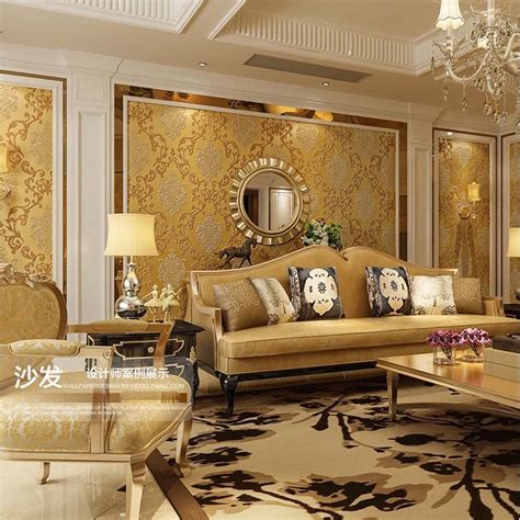 Gold Wallpaper Living Room Uk | Cabinets Matttroy